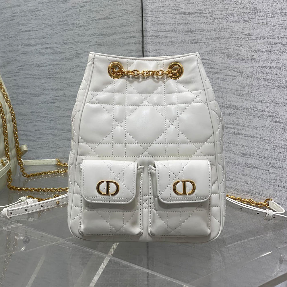 Dior Medium Dior Caro Multicarry Backpack with Chain(HIGH-END GRADE)